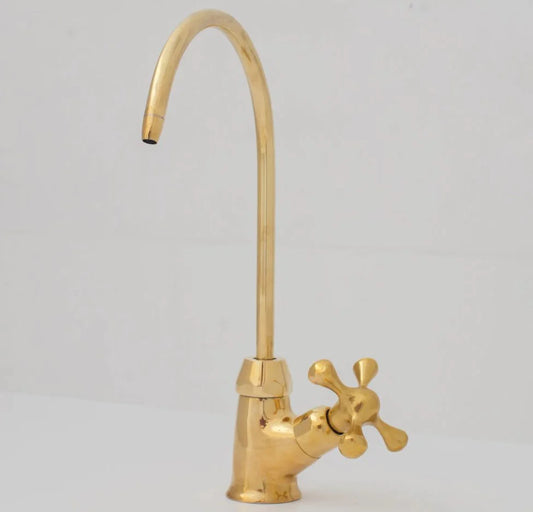 Unlacquered Brass Water Dispenser Kitchen Faucet, Cold Water Single Hole - NORD BRASS