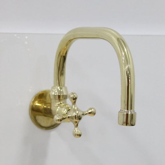 Unlacquered Brass Bathroom Faucet - Single Handle Bathroom Faucet - NORD BRASS