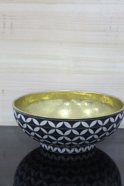 Brass Bathroom Sink, Black Resin And Bone Conception,Vessel Sink For Bathroom - NORD BRASS