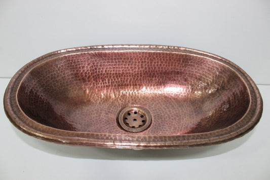 Solid copper Oval Sink, Vintage Copper Sink for kitchen and bathroom outdoor and indoor - NORD BRASS