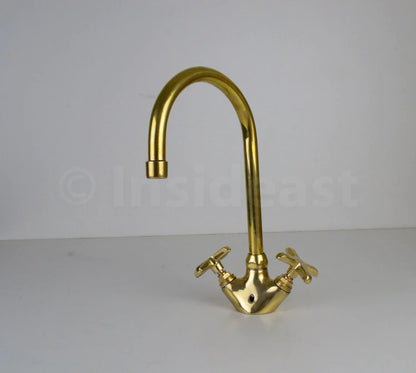 Antique Brass Bathroom Faucet - Unlacquered Brass Faucet - NORD BRASS