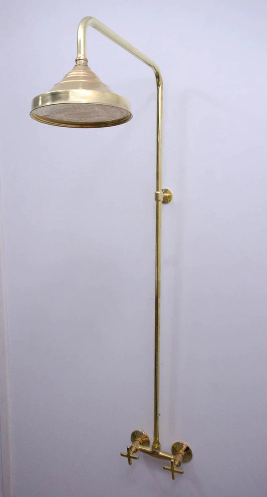 Antique Brass Shower Fixtures - Brass Shower System - NORD BRASS