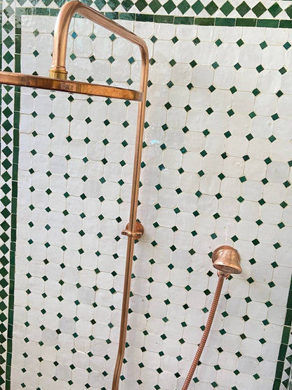 Unlacquered Solid Copper Shower, Copper Outdoor Shower - NORD BRASS