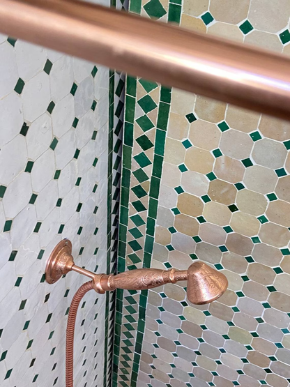 Unlacquered Solid Copper Shower, Copper Outdoor Shower - NORD BRASS