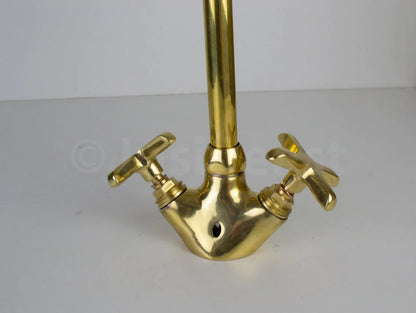 Antique Brass Bathroom Faucet - Unlacquered Brass Faucet - NORD BRASS