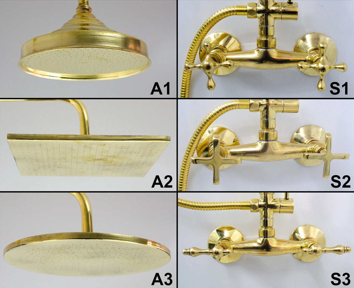 Brass Shower Fixtures- Brass Shower Set - NORD BRASS