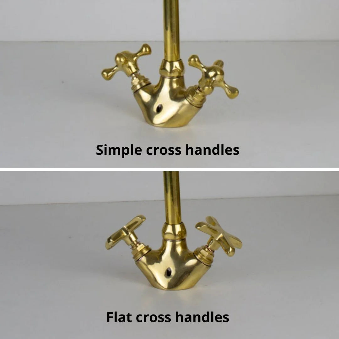 Antique Brass Bathroom Faucet - Unlacquered Brass Faucet - NORD BRASS