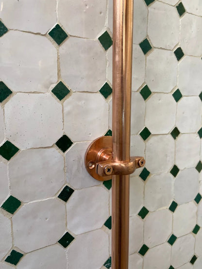 Unlacquered Solid Copper Shower, Copper Outdoor Shower - NORD BRASS