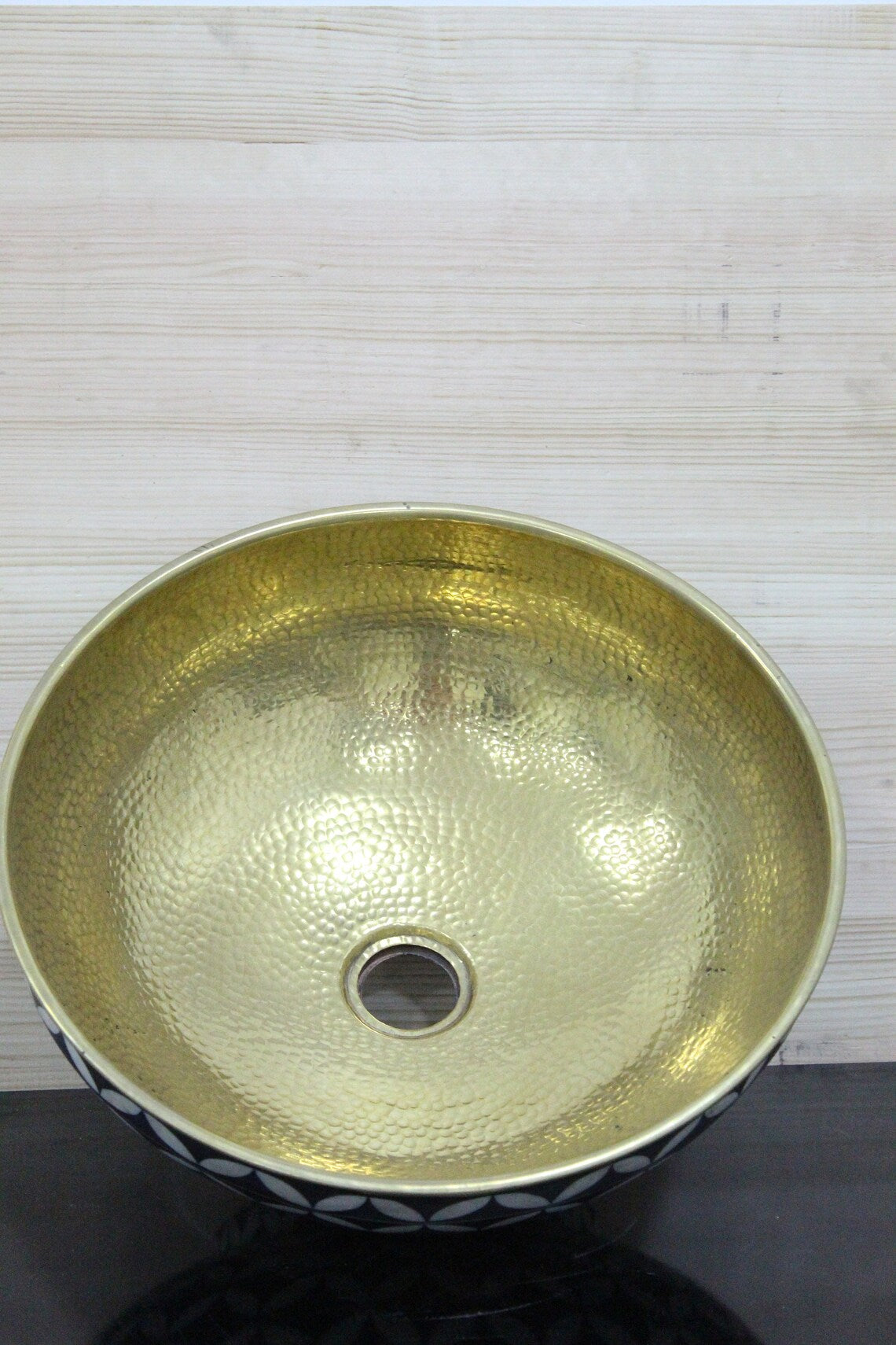 Brass Bathroom Sink, Black Resin And Bone Conception,Vessel Sink For Bathroom - NORD BRASS