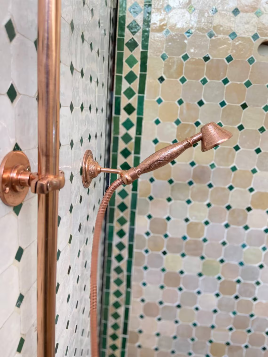 Unlacquered Solid Copper Shower, Copper Outdoor Shower - NORD BRASS